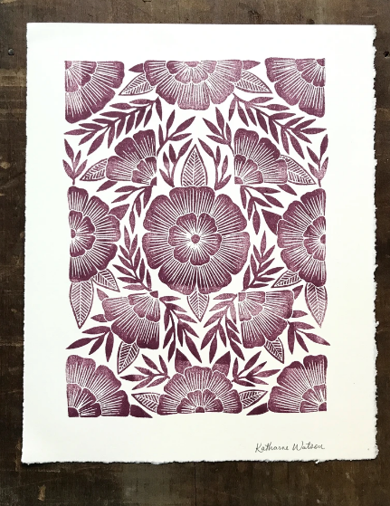 Katharine Watson 11" x 14" Block Printed Art Print