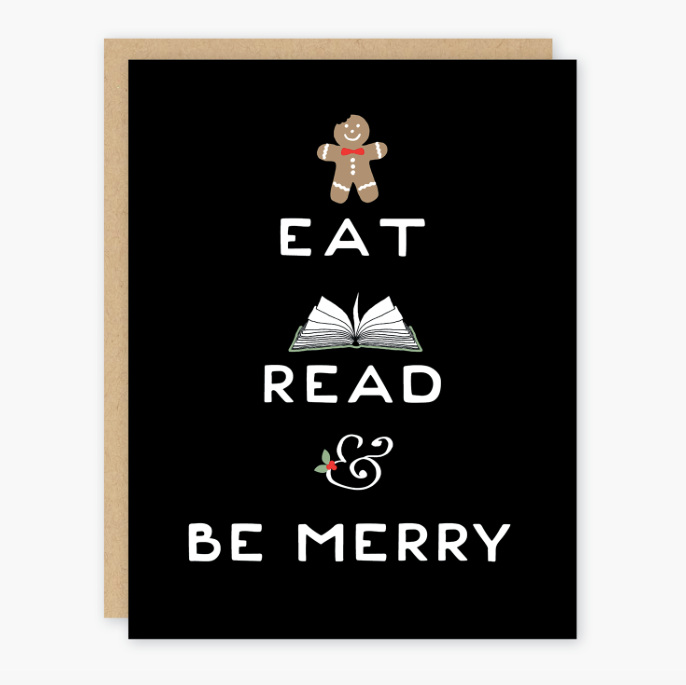 Eat Read Be Merry Holiday Card