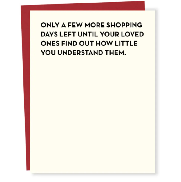 Shopping Days Card