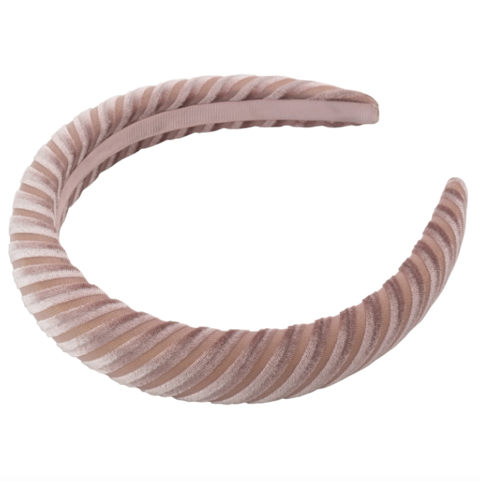 Velvet Padded Headband - Blush