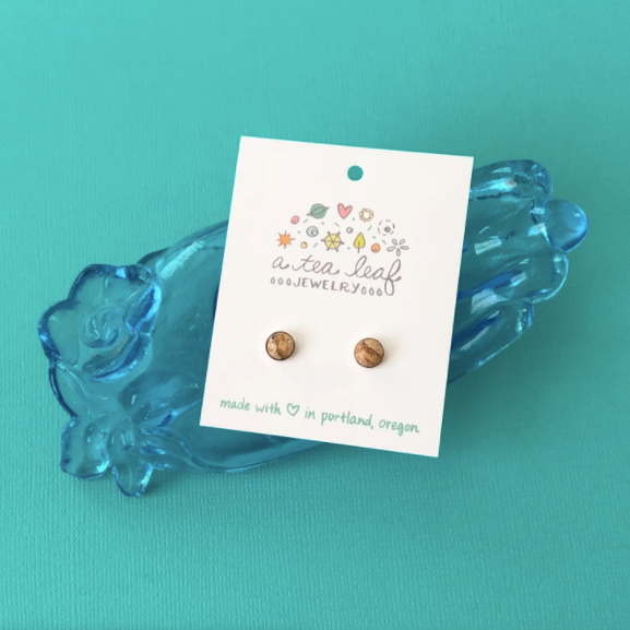 Picture Jasper Stone Earrings