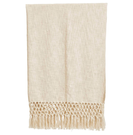 50" L x 60" W Woven Cotton Throw