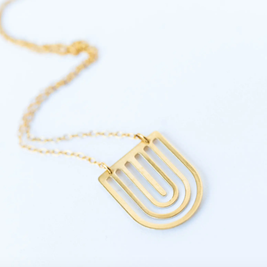 Dainty Arch Necklace 16"