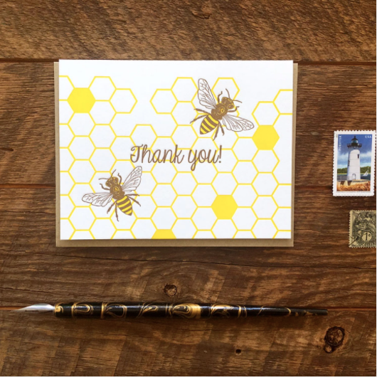 Honey Bees Thank You Card