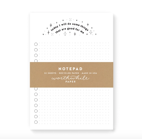 Self Care Notepad