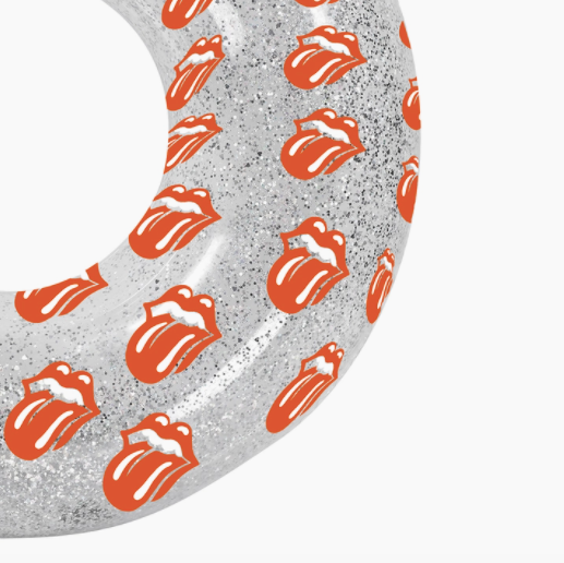Glitter Rolling Stones Lips Pool Ring
