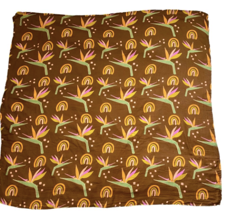 Brown Retro Paradise Blanket