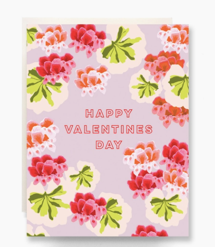 Geranium Valentines Card