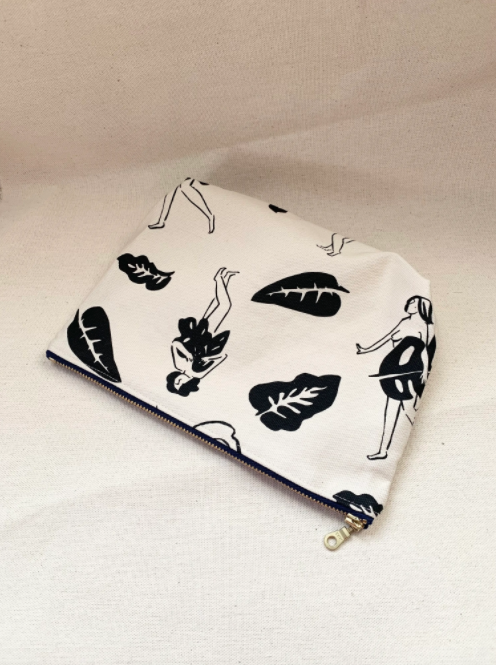 Zipper Pouch - Ladies and Leaves