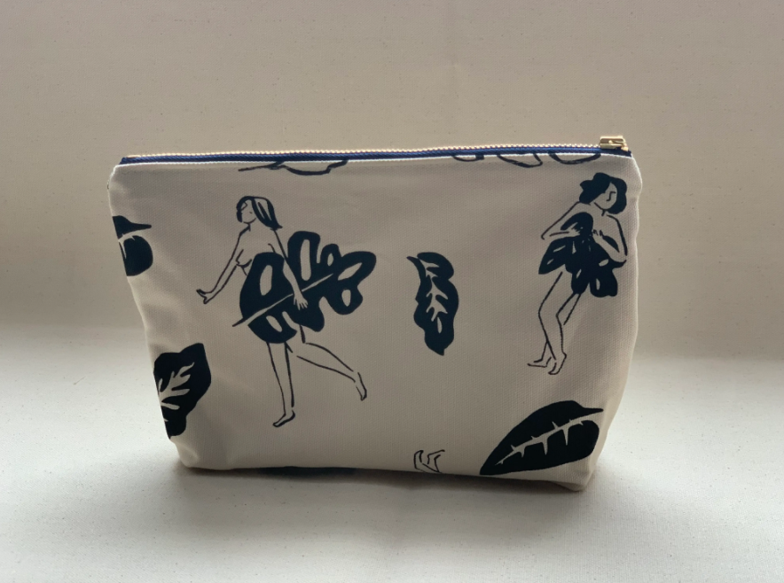 Zipper Pouch - Ladies and Leaves