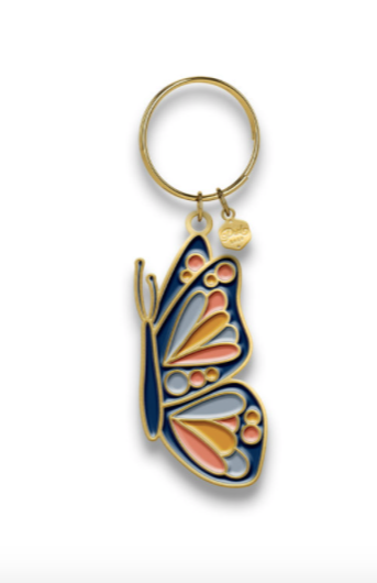 Butterfly Enamel Keychain