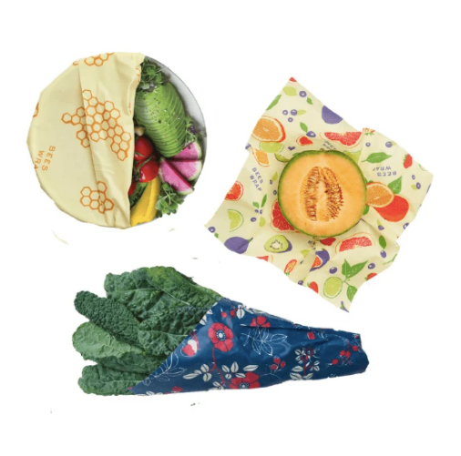 Set of 3 Medium Wraps, In Multi-Print Bee's Wrap
