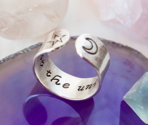 Trust the Universe // Sterling Silver Cuff Ring