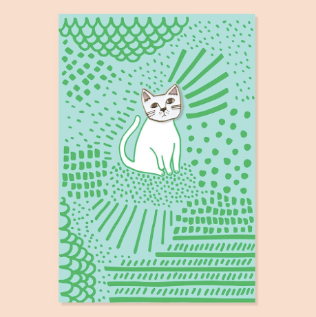 Kitcat Pin and Post Card