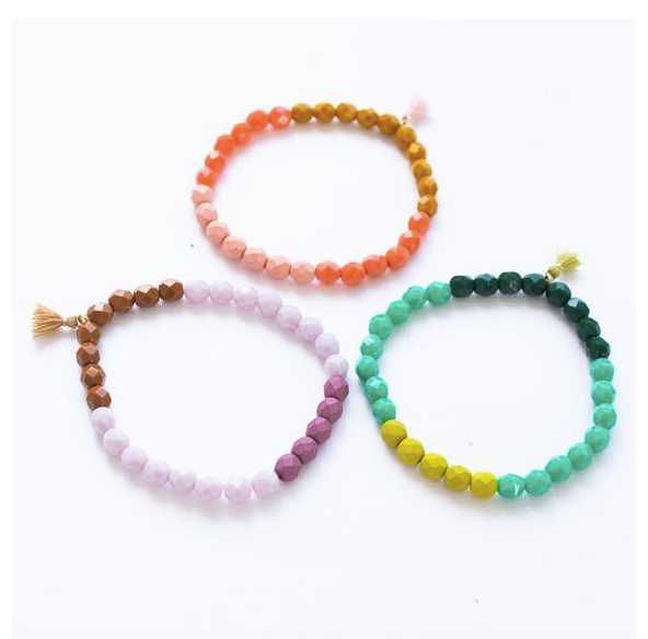 Colorful Bead + Tassel Bracelet