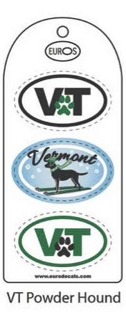VT Powder Hound Set of 3 Stickers