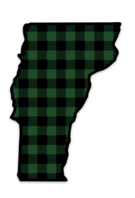 Green Plaid Vermont Magnet