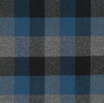 Plaid Flannel Infinity Scarf - Blue, Black, and Grey
