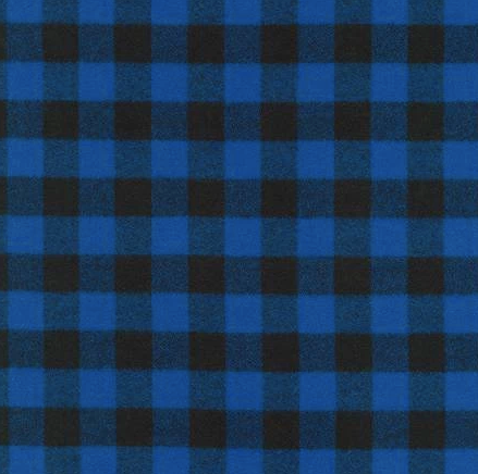 Plaid Flannel Infinity Scarf - Small Buffalo Check Black and Blue