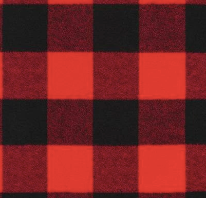 Plaid Flannel Infinity Scarf - Large Buffalo Check Red