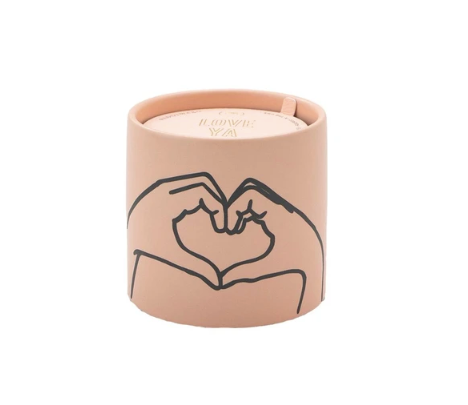 Impressions 5.75 oz Pink Ceramic Candle With Heart