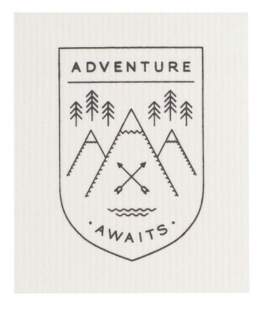 Adventure Awaits Swedish Dishcloth