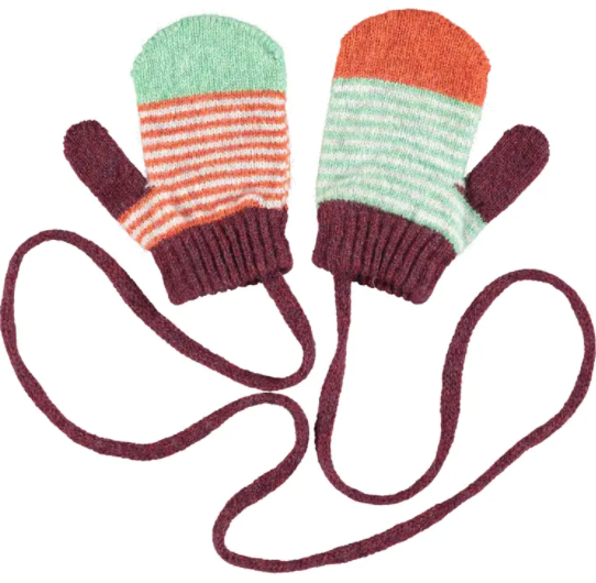 Kid's Patterned Lambswool Mittens