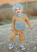 Mustard and Navy Stripe Baby Sweatpants