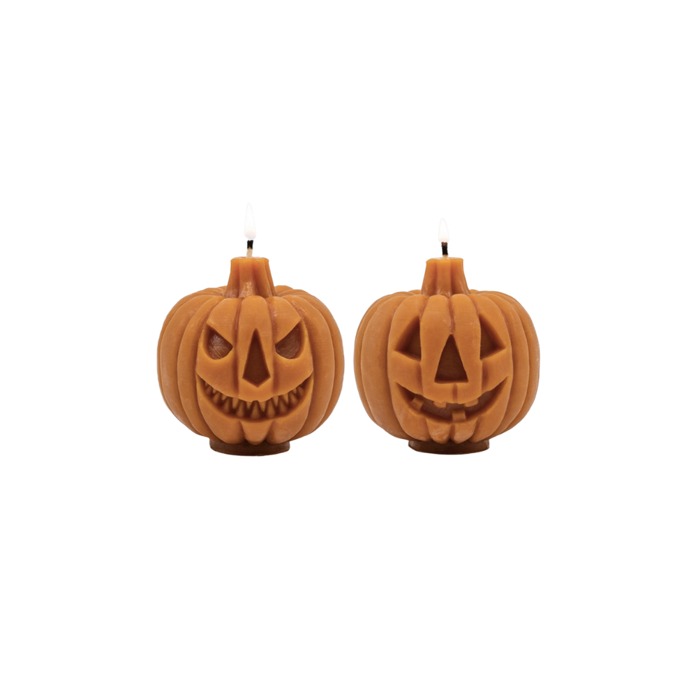 Beeswax Two-Faced Jack-O-Lantern