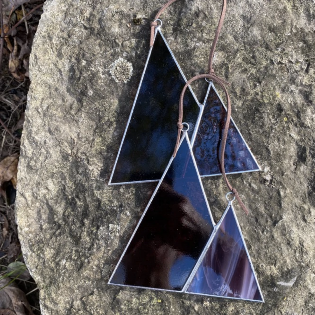 Mini Mountains Stained Glass Sun Catcher