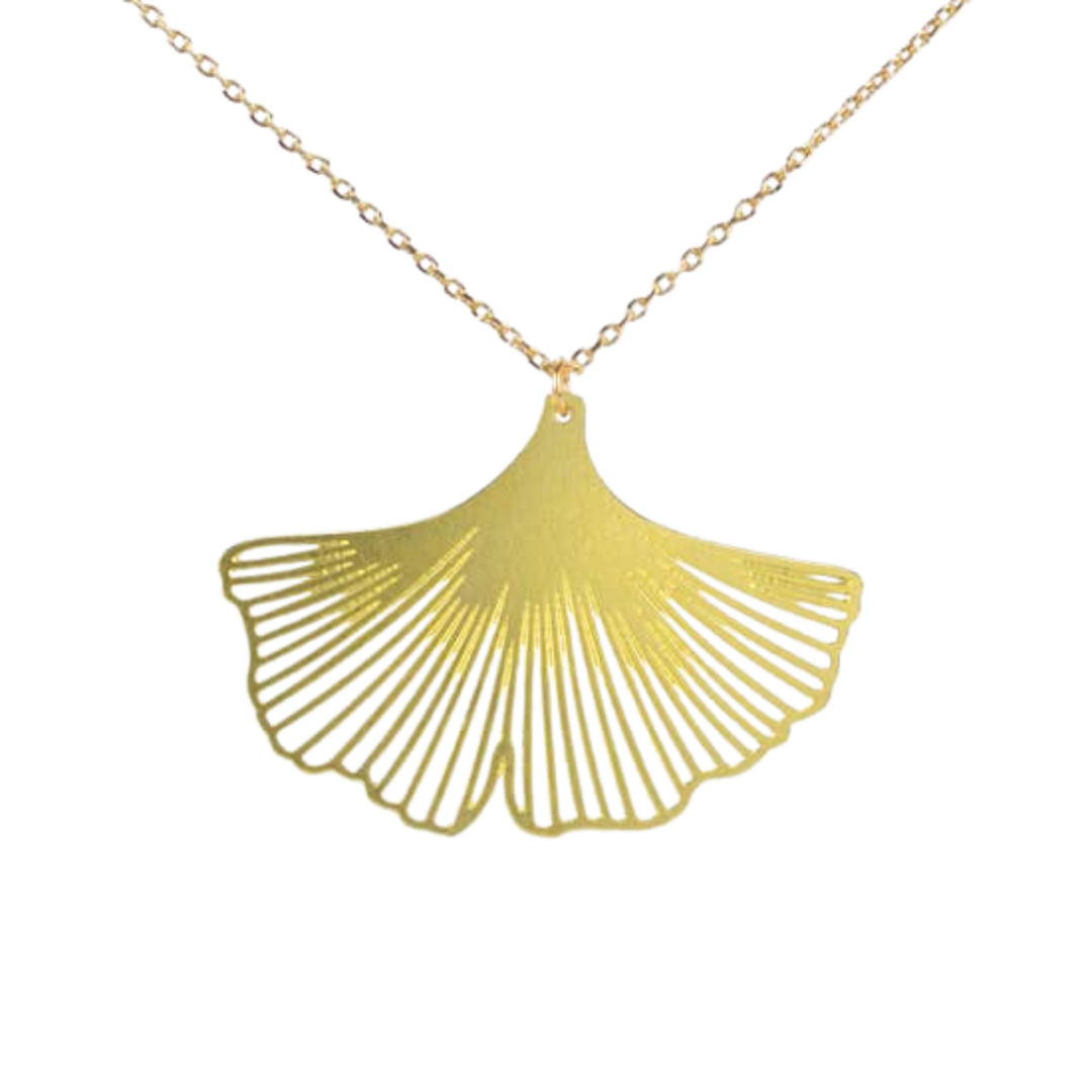 Ginkgo Biloba Leaf Necklace