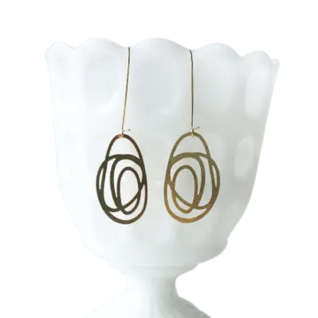 Ink Swirl Earrings - Style 1
