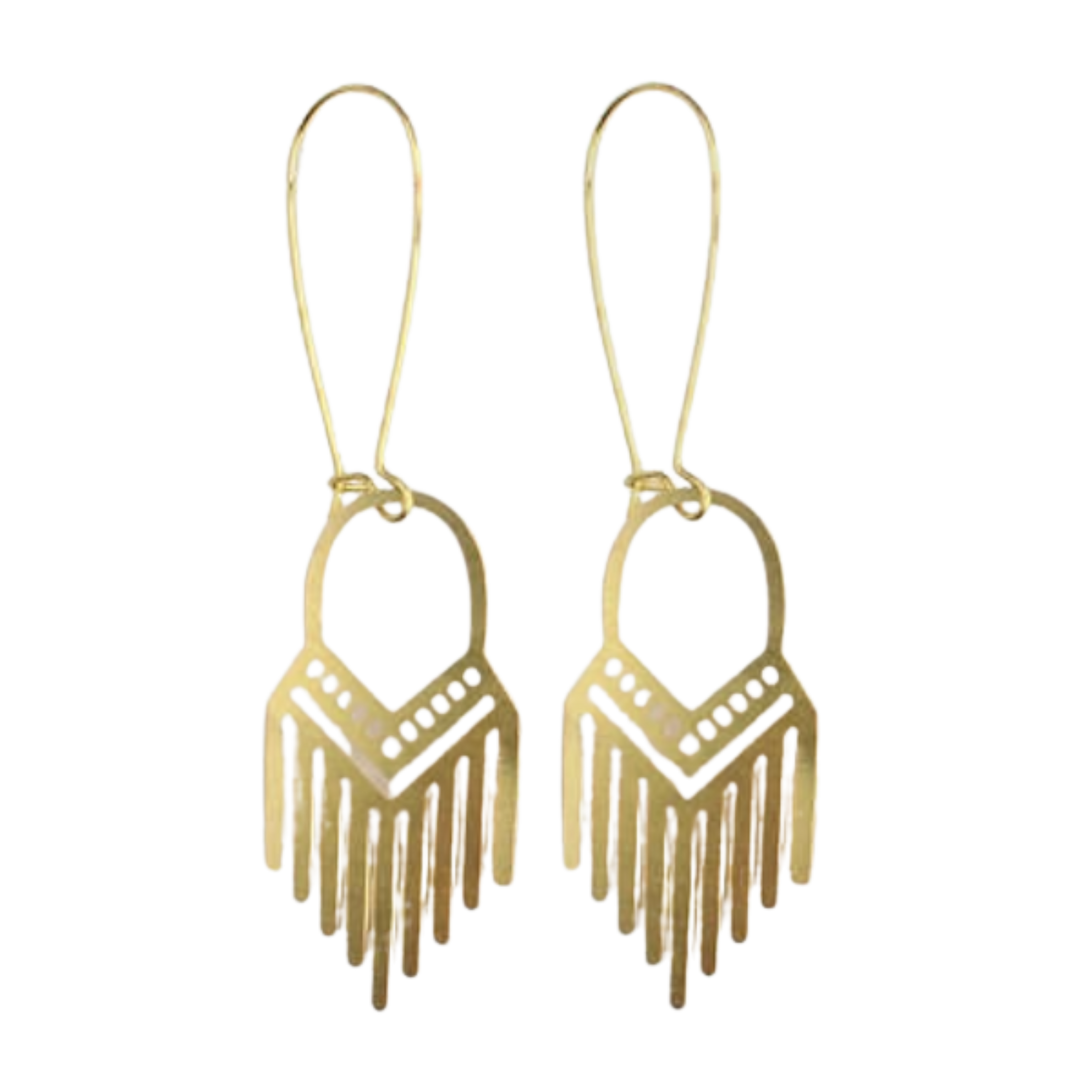 Geometric Fringe Earrings