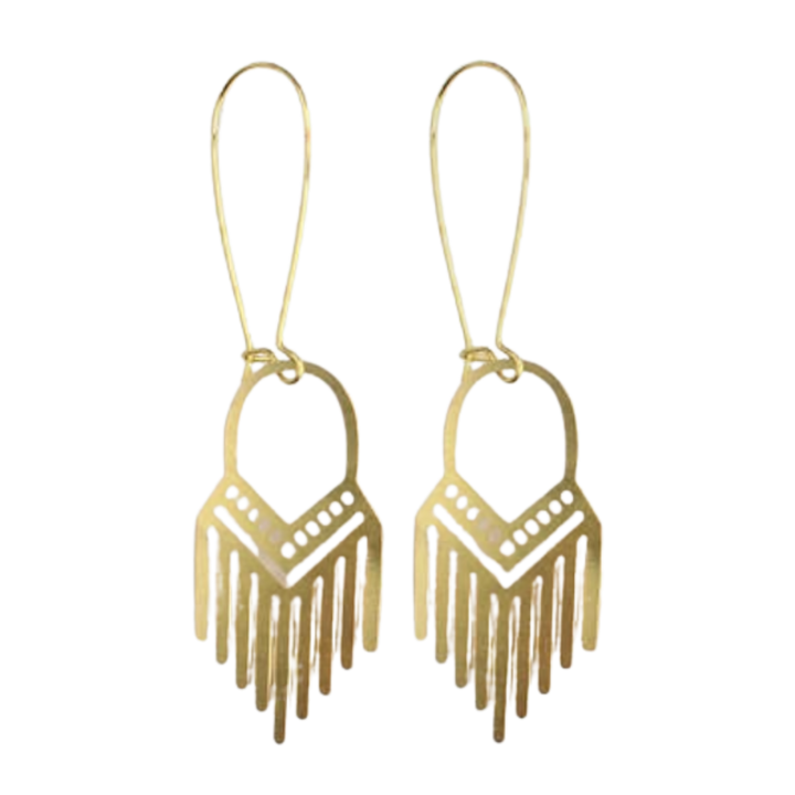 Geometric Fringe Earrings