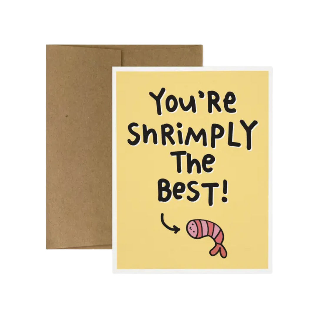 You're Shrimply The Best Greeting Card