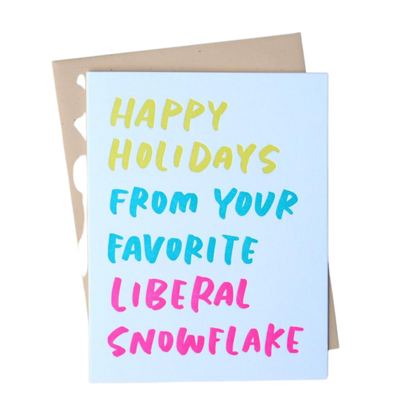 Liberal Snowflake Holiday Card
