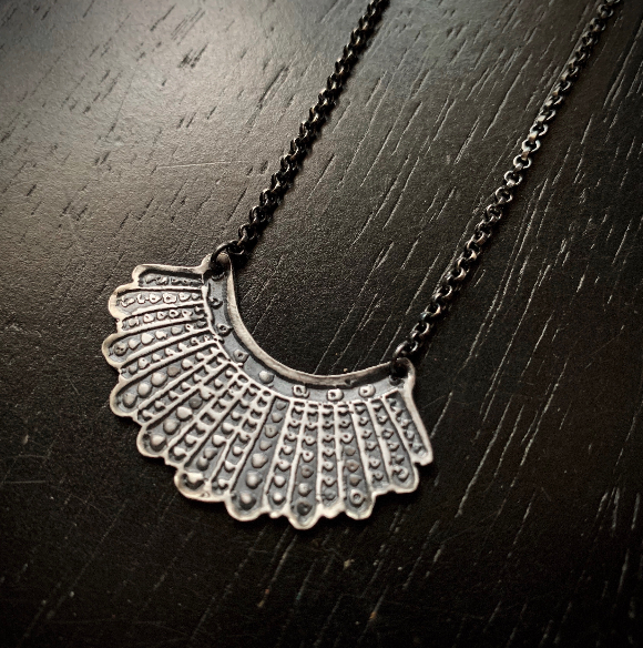 Dissent Pendant- Sterling Silver on 18" Silver chain