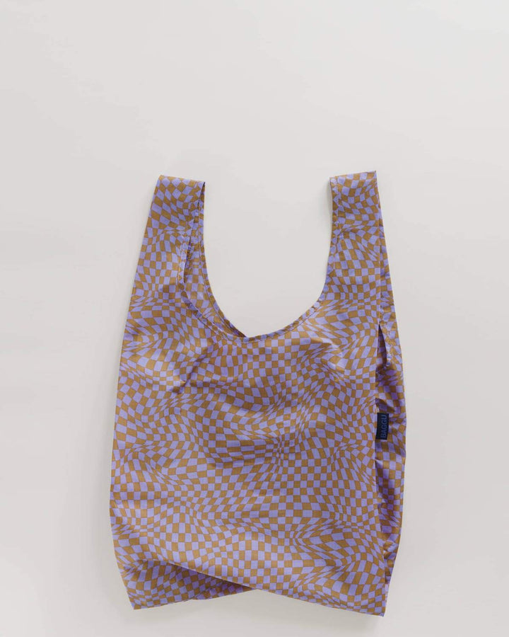 Reusable Bag - Lavender Trippy Checker