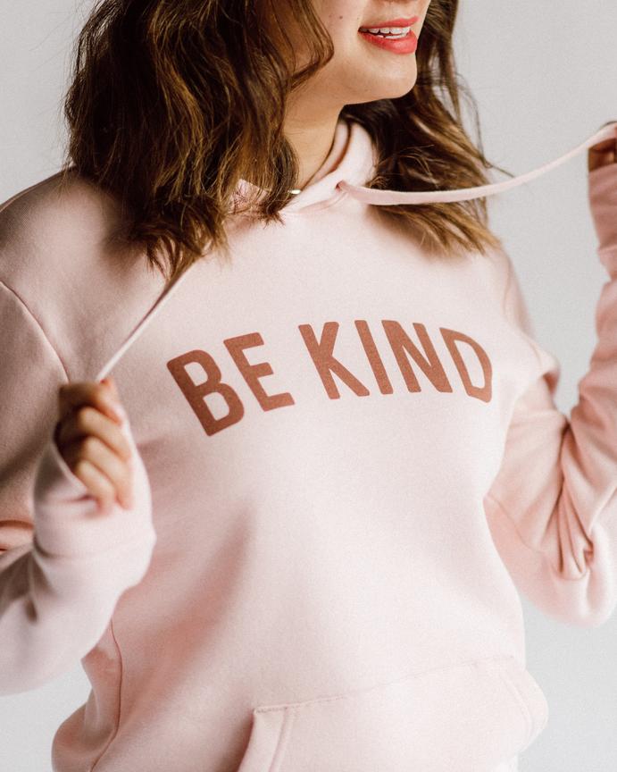 Be Kind Unisex Hoodie - Faded Pink