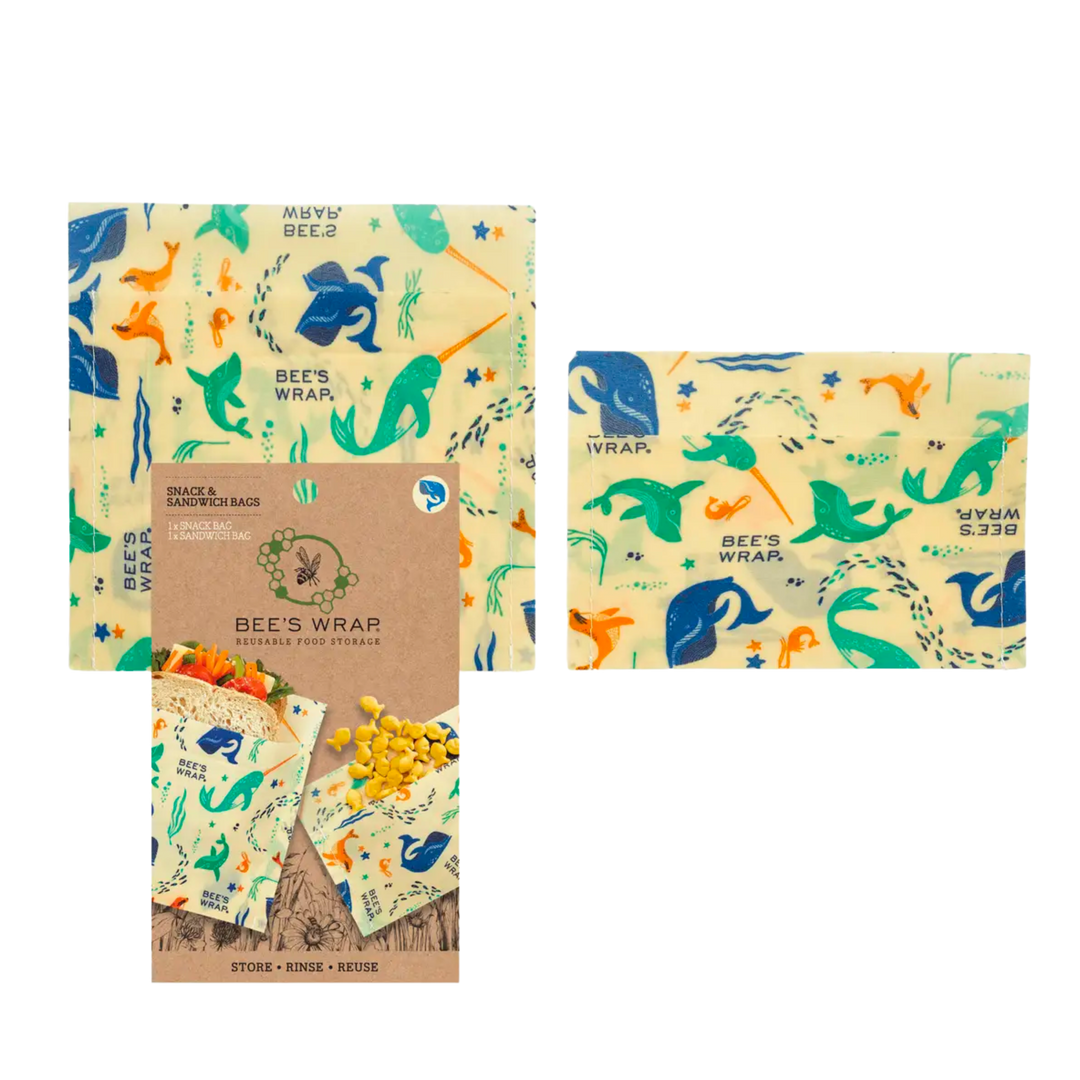 Under the Sea Snack and Sandwich Bags, Plant- Based Wax