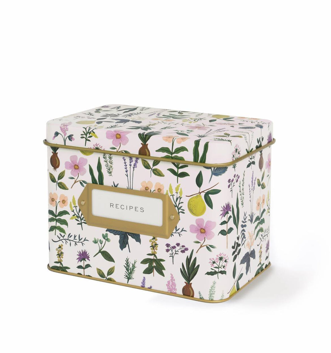 Herb Garden Tin Recipe Box
