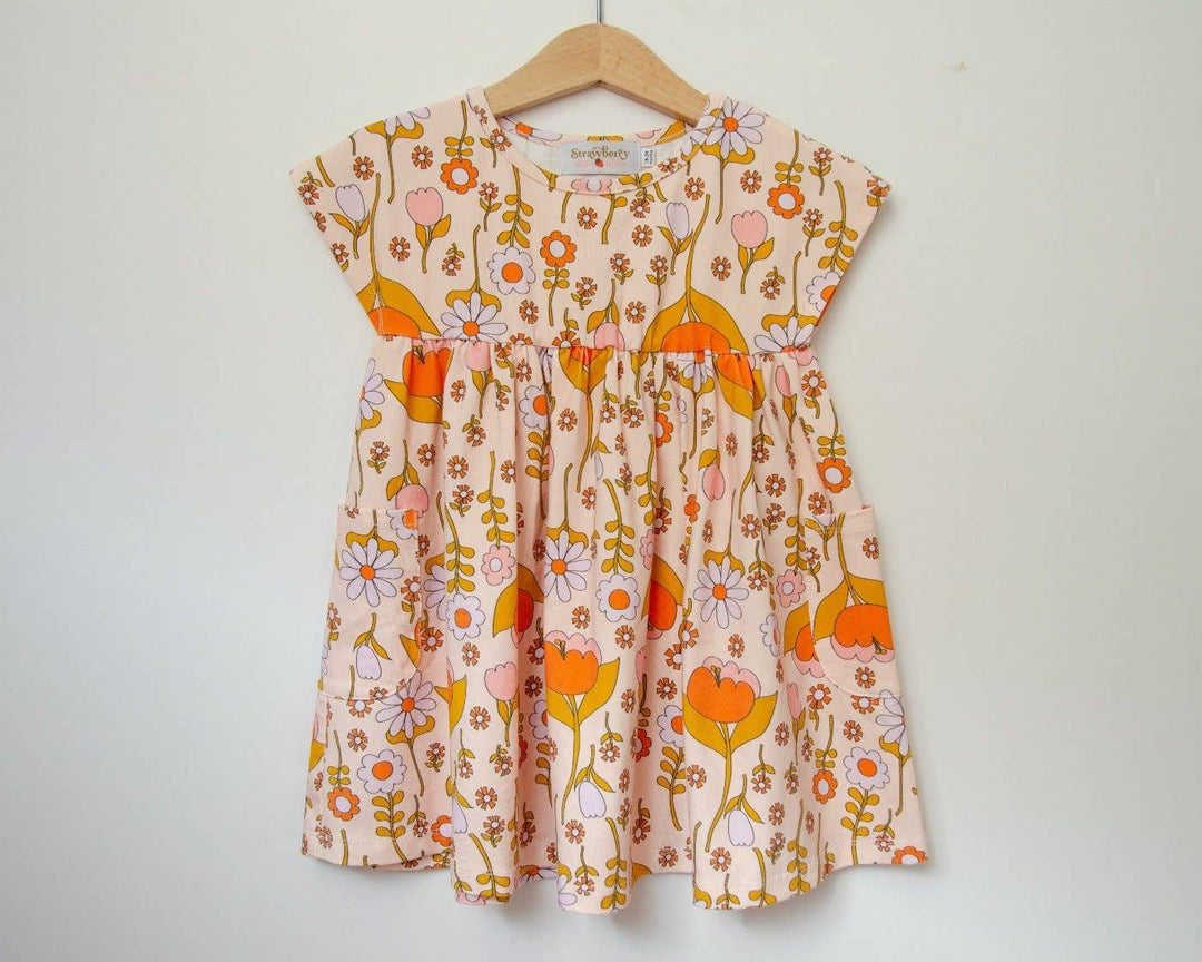Cream Retro Vintage Fall Dress
