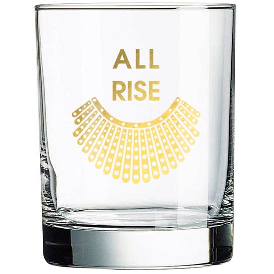 All Rise RBG Collar Rocks Glass