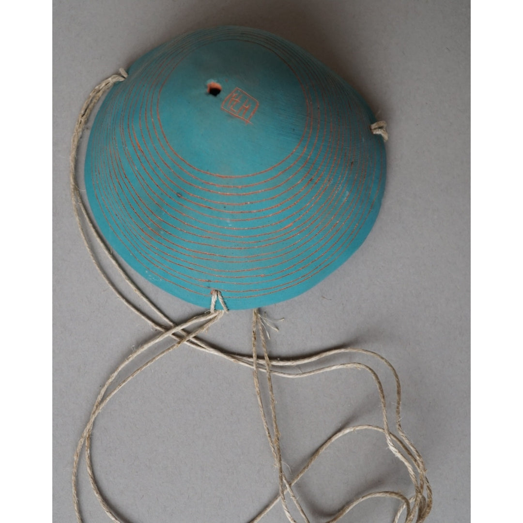 Horizon Line Hanging Planter in Teal & Terracotta