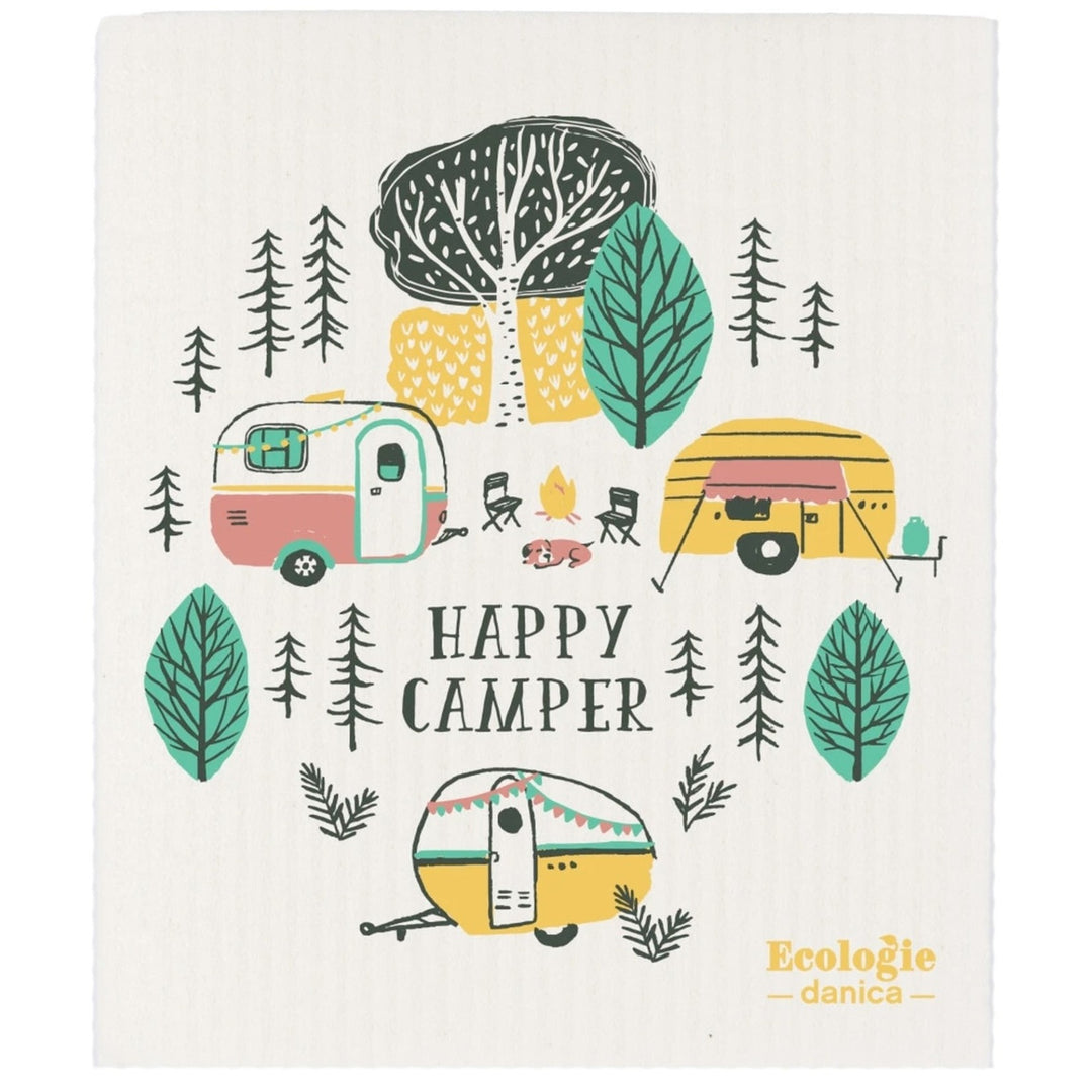 Happy Camper Swedish Dishcloth
