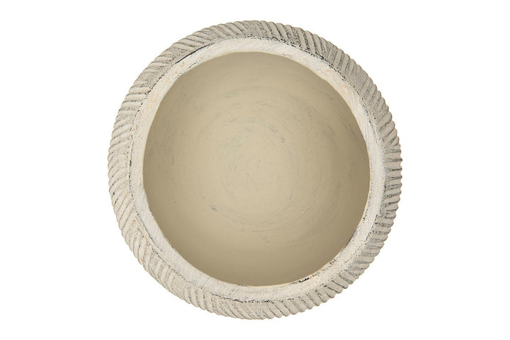 Cream Textured Terracotta Planter