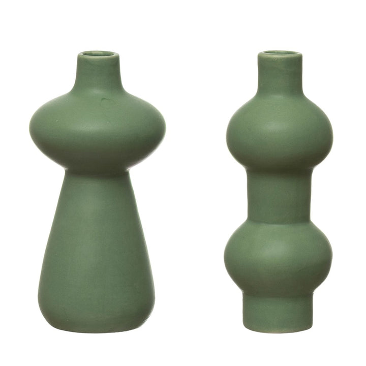Stoneware Vase in Aqua