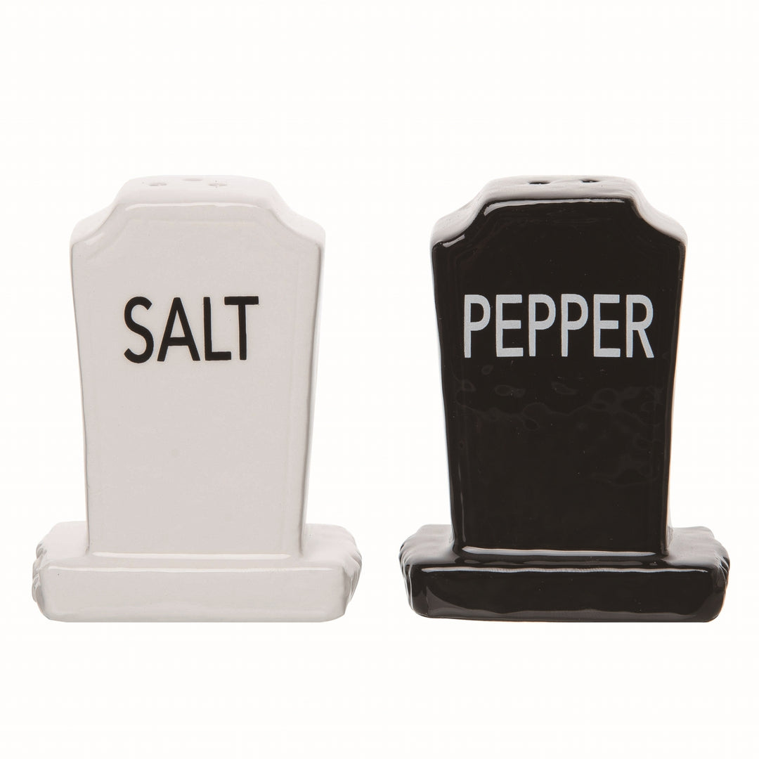 Ceramic White Spooky Salt and Pepper Shakers Set of 2