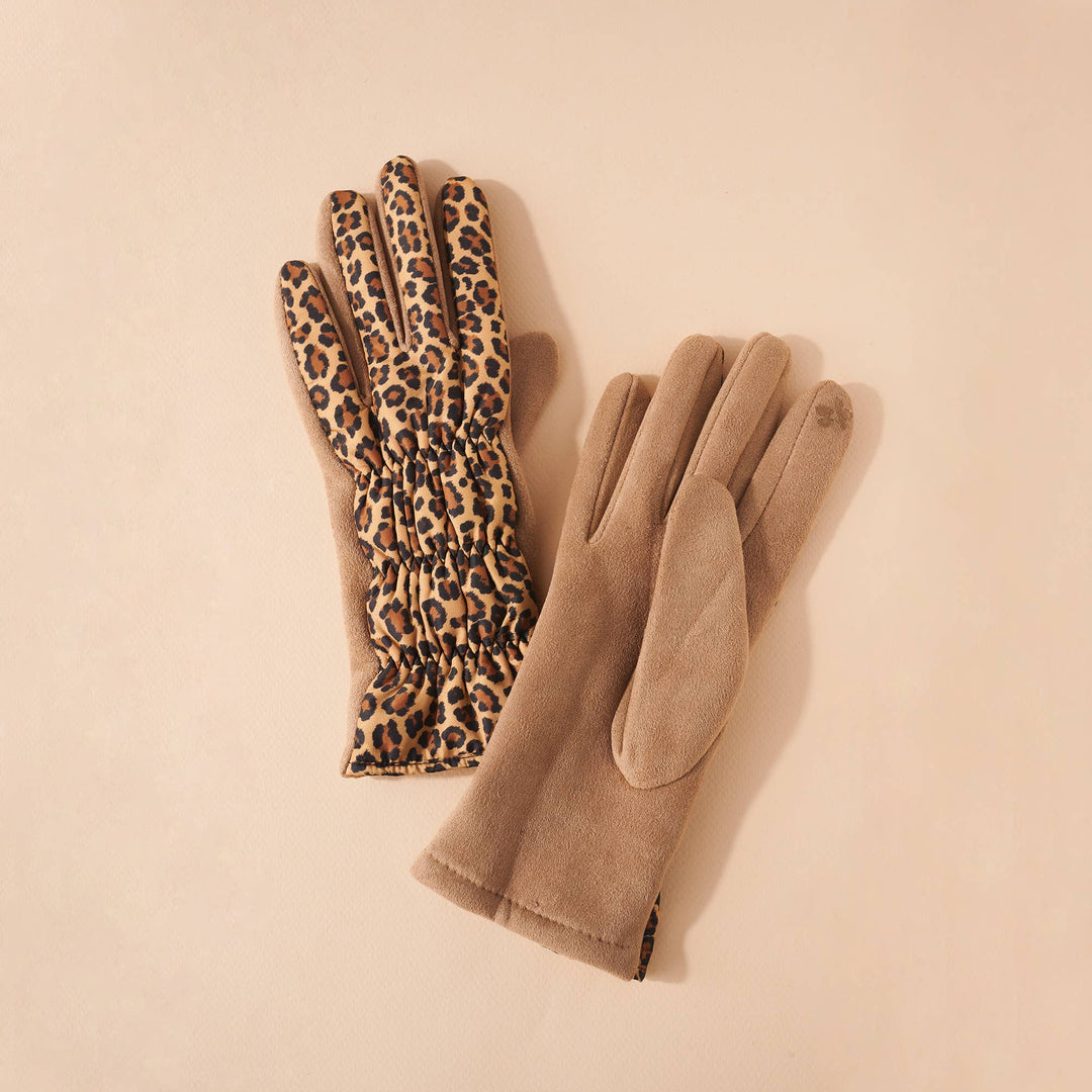 Leopard Print Seritte Touch Screen Gloves