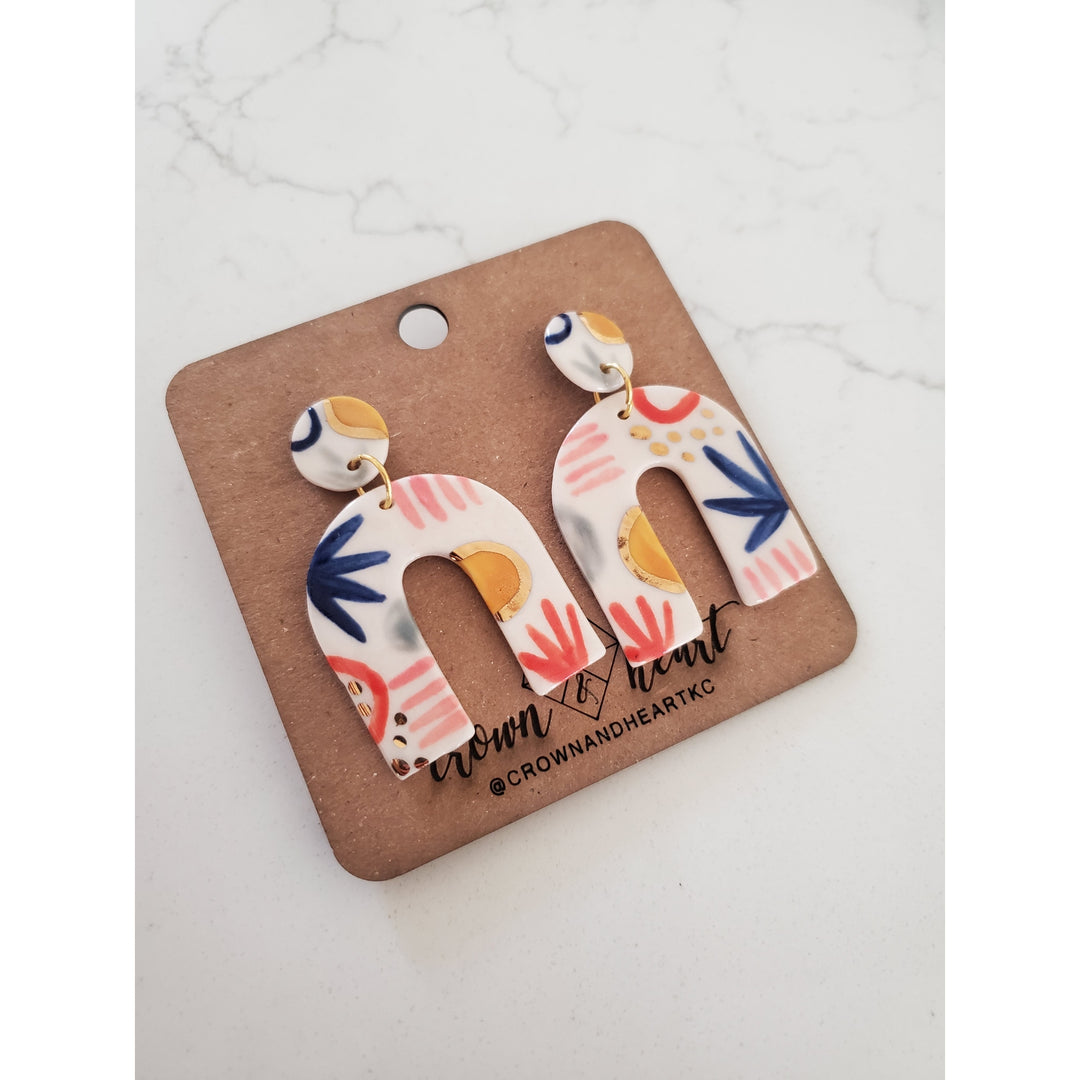 Abstract Shape Arch Earrings